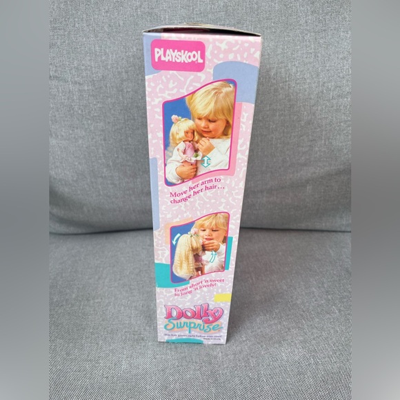 Vtg 1987 Playskool Dolly Surprise Holly Growing Hair Doll Toy New in Package - Picture 5 of 7